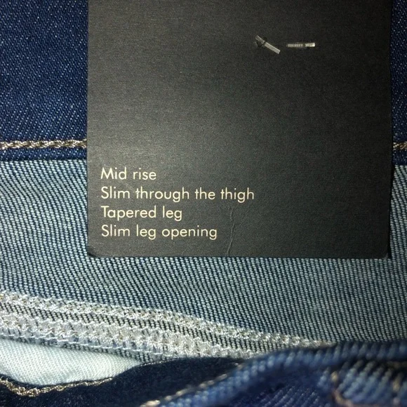 NWT Banana Republic Tapered WATERSHED Mill-valley denim stretch jeans, 36×30 - Picture 10 of 13